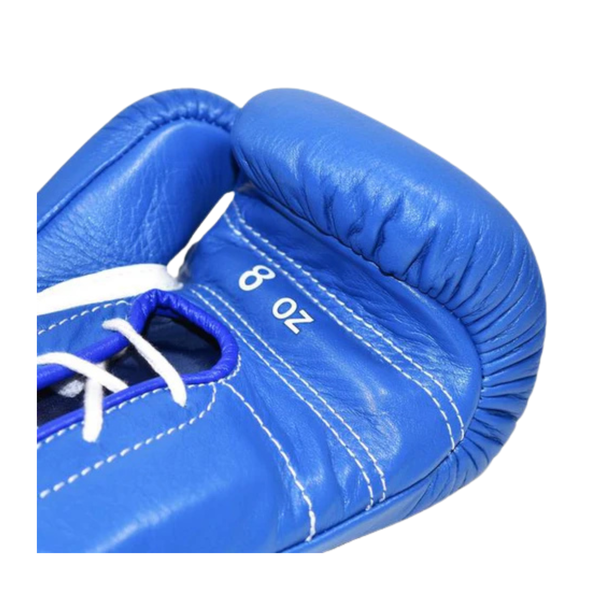 Sial Fighter Blue Lace-Up Leather Boxing Gloves