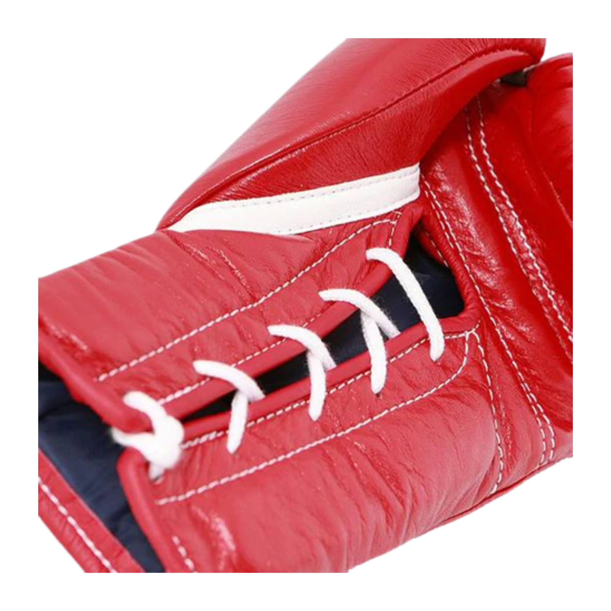 Sial Fighter Red Lace-Up Leather Boxing Gloves