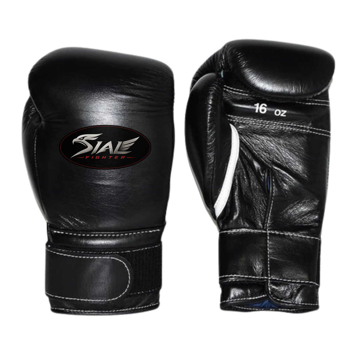 Sial Fighter Professional Velcro Boxing Gloves Black