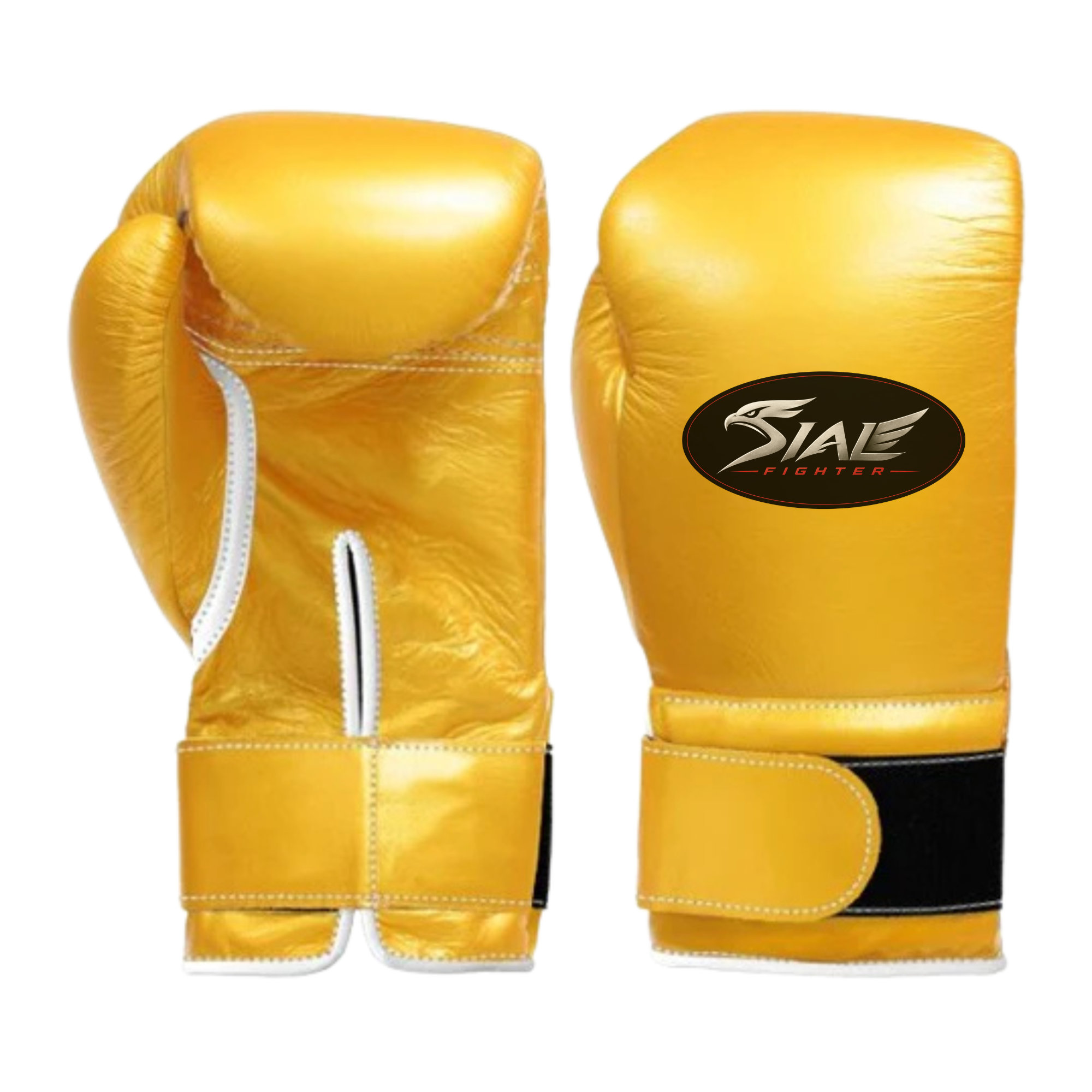 Sial Fighter Professional Velcro Boxing Gloves Gold