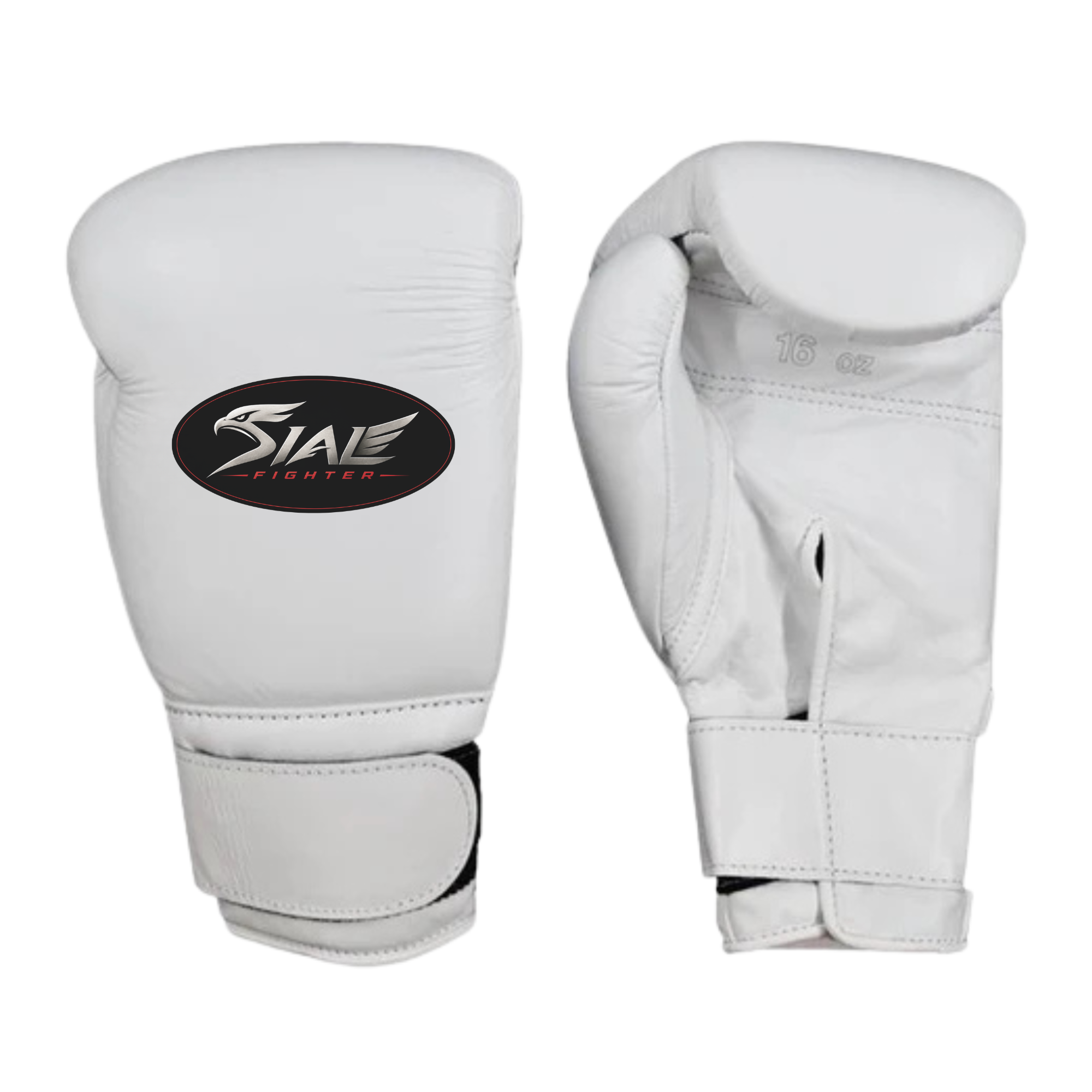 Sial Fighter Professional Velcro Boxing Gloves White